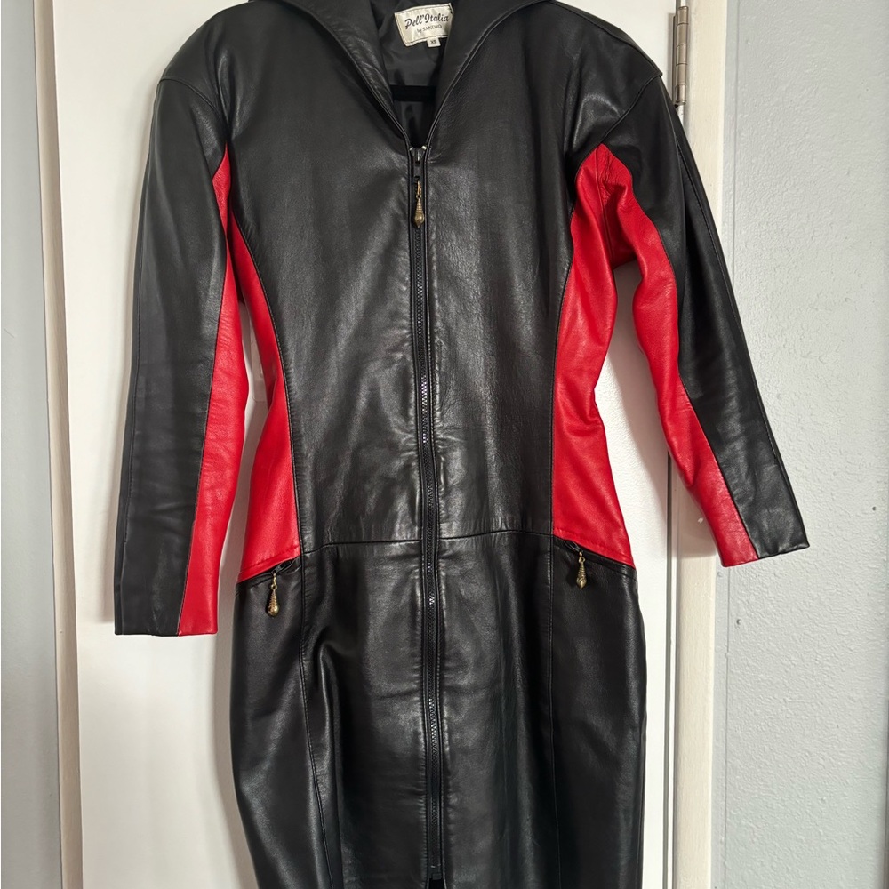 Vintage Leather Dress/Jacket - Picture 3 of 7